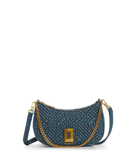 Karl Lagerfeld Blue | Women's Lafayette Demi Shoulder Bag | Denim