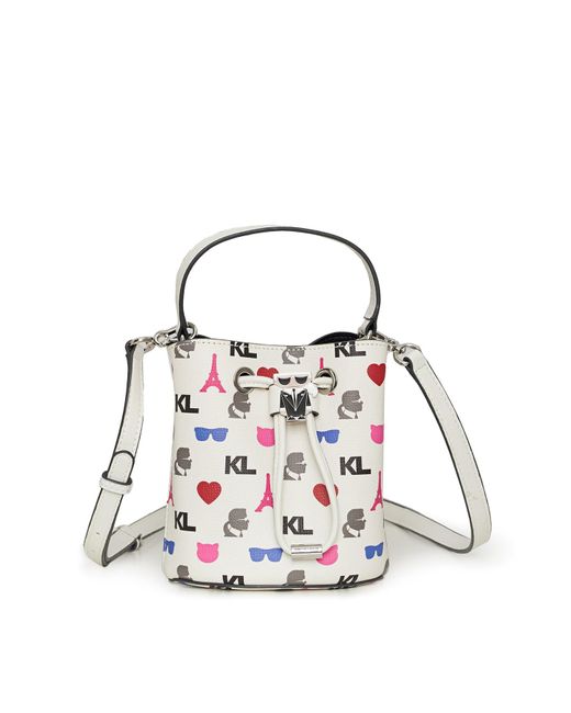 Karl Lagerfeld Women's Maybelle Bucket Crossbody Bag White Lyst