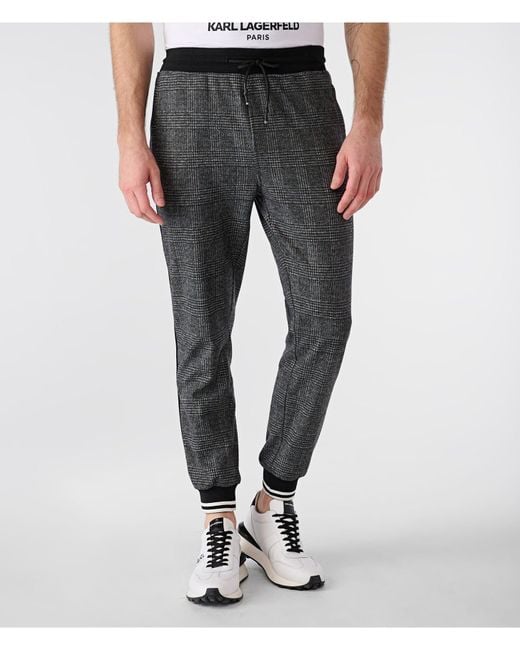 Karl Lagerfeld | Men's Herringbone Track Pants | Grey | Size Large in Gray  for Men | Lyst