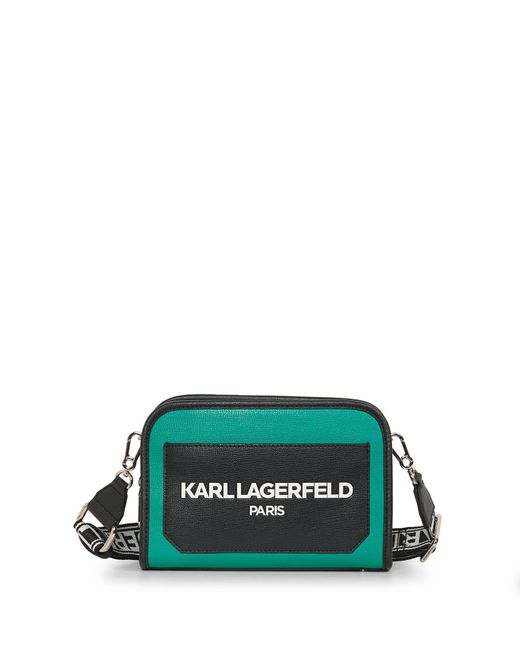 Karl Lagerfeld | Women's Maybelle Logo Satchel | Green/black