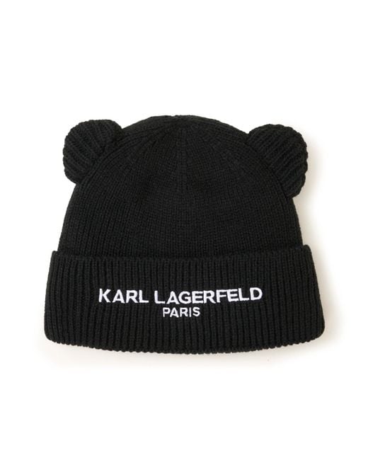 Karl Lagerfeld | Women's Embroidered Choupette Hat | Black