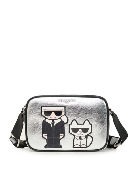 Karl Lagerfeld | Women's Maybelle Duo Camera Crossbody Bag | Silver Grey in  Metallic | Lyst