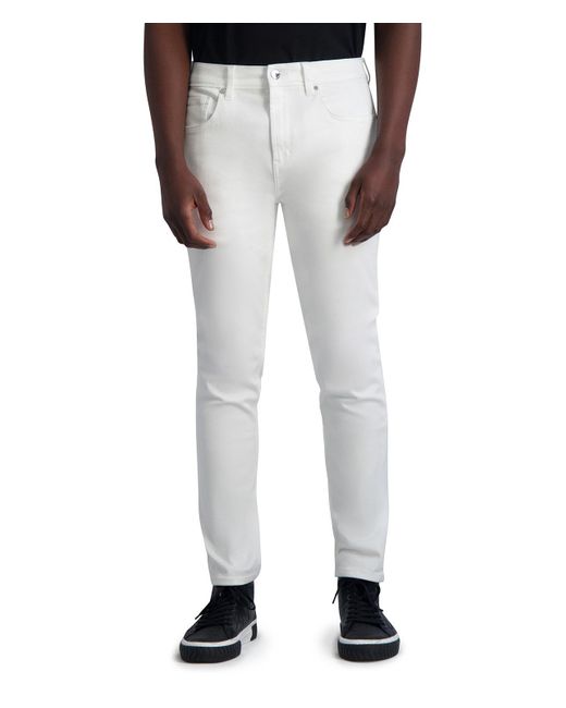 Karl Lagerfeld Black | Men's 5 Pocket Pants With Side Zipper | White for men
