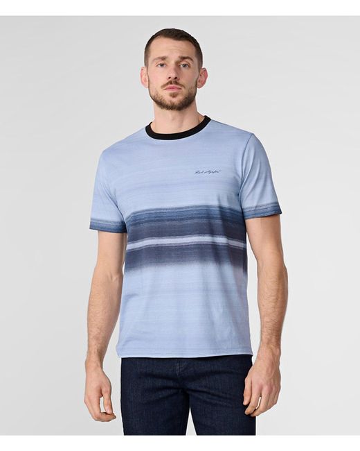 Karl Lagerfeld | Men's Ombre Short Sleeve T-shirt | Blue | Size Xs for men