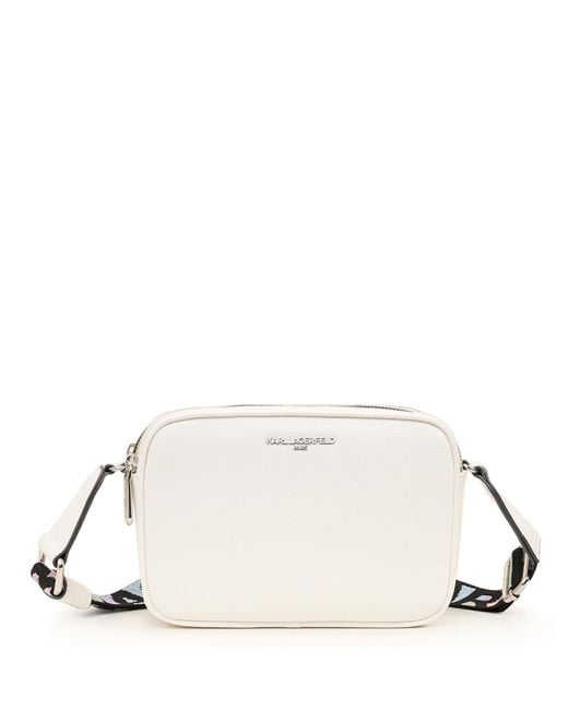 Karl Lagerfeld Natural | Women's Maybelle Camera Crossbody Bag | Winter White/blush | Size