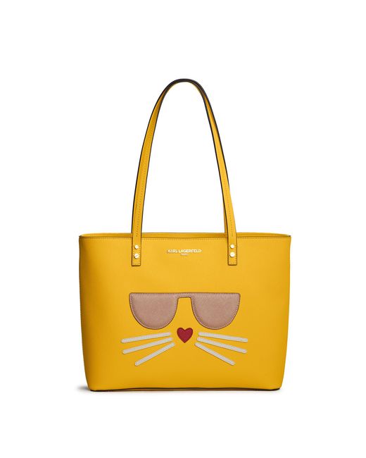 Karl Lagerfeld Yellow Maybelle Tote Bag