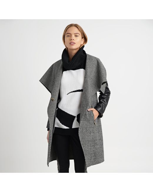 wool drape coat