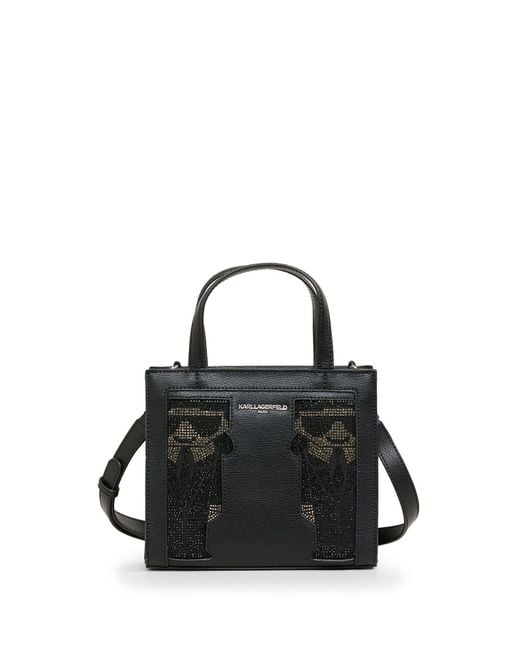 Karl Lagerfeld | Women's Nouveau Small Tote Bag | Black/crystal