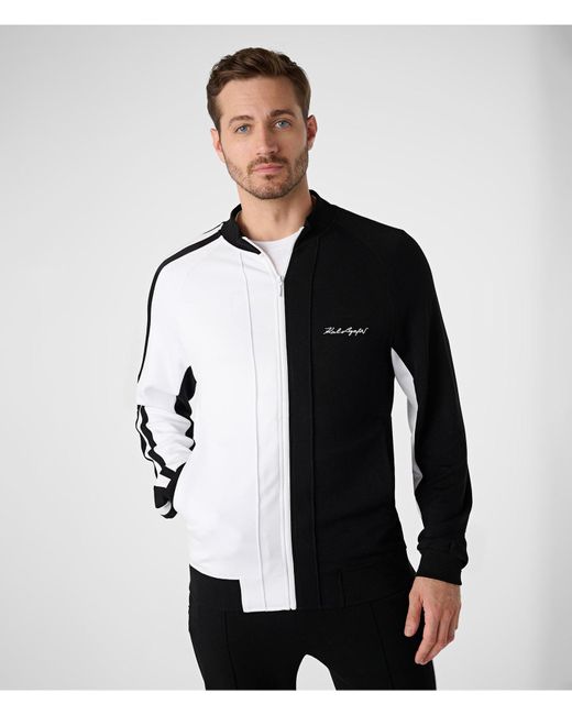 Karl Lagerfeld | Men's Combo Track Jacket | Black/white | Size Xs for men