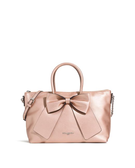 Karl Lagerfeld Pink Kris Bow Bag