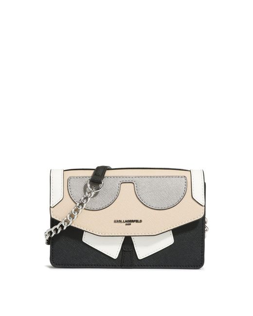 Karl Lagerfeld Natural Mini Maybelle Karl Detail Crossbody Bag
