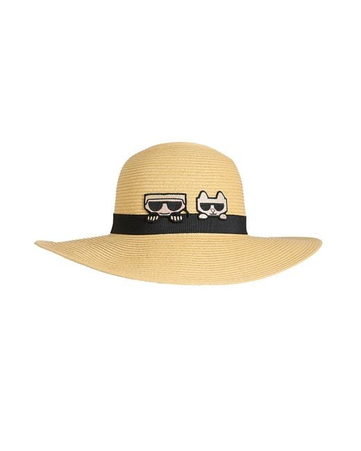 Karl Lagerfeld | Women's Peek A Boo Sun Hat | Natural Beige