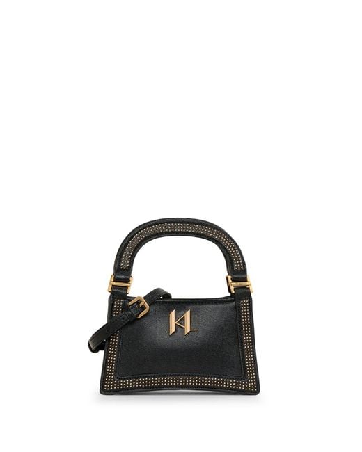 Karl Lagerfeld | Women's Forine Caviar Crossbody Bag | Black/gold