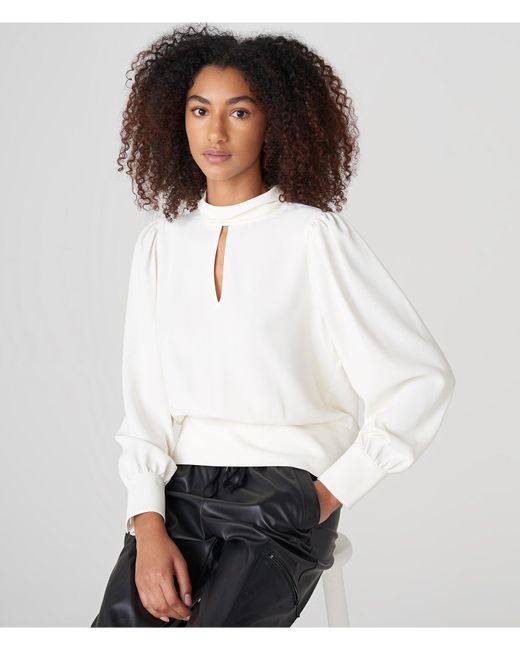 Women's Mock Neck Banded Bottom Satin 