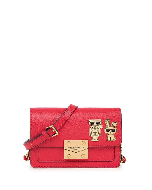 Karl Lagerfeld | Women's Lunar New Year Corrine Crossbody Bag Duo Pins | Red