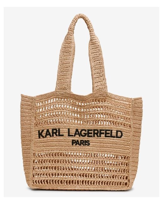 Karl Lagerfeld | Women's Antibes Straw Tote Bag | Natural