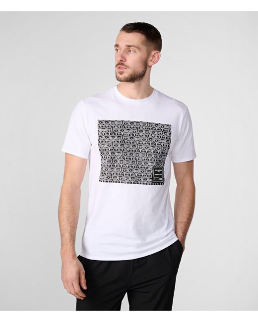 Karl Lagerfeld | Men's Character Outline T-shirt | White | Size Xs for men