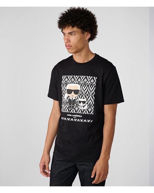 Karl Lagerfeld | Men's Karl & Choupette Ikat T-shirt | Black | Size Xs for  Men | Lyst