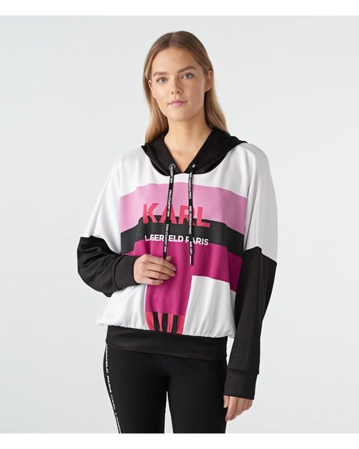 Fleece color store block hoodie