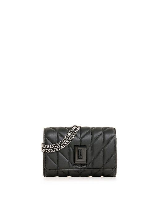 Karl Lagerfeld Paris | Women's Lafayette Small Shoulder Bag | Black/Silver | Size