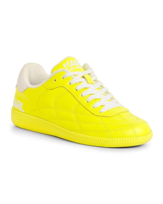 Karl Lagerfeld Yellow | Women's Lily Karl Sneakers | Chartreuse Green