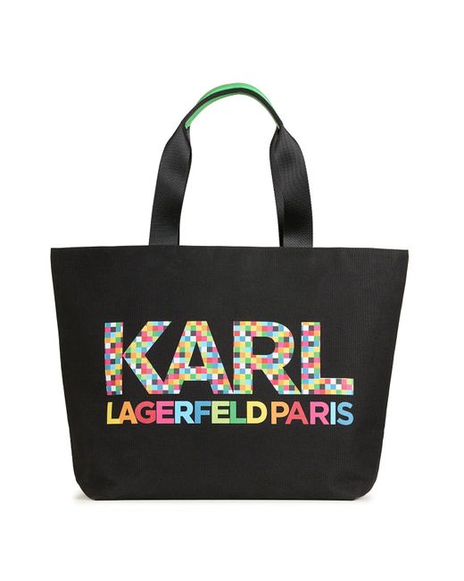 Karl Lagerfeld | Women's Kristen Canvas Tote Bag | Black | Lyst