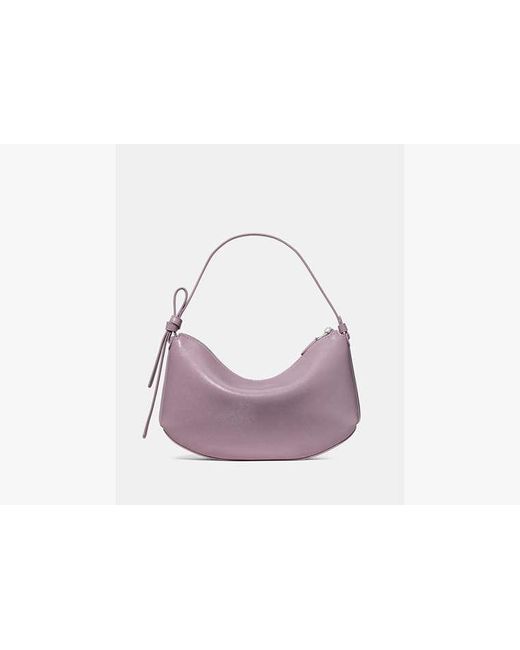 Kate Spade Loop Glazed Leather Shoulder Bag in Purple | Lyst UK