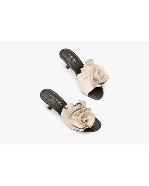 Kate Spade White Flourish Pantoletten