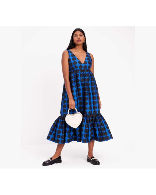 Kate spade smocked clip midi cheap dress