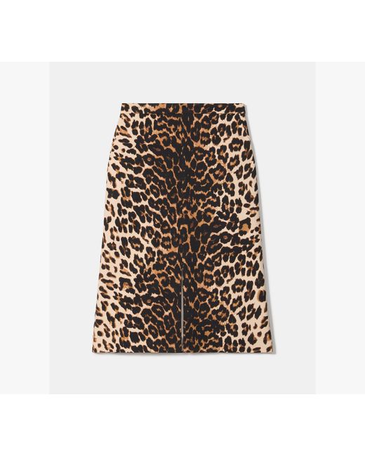 Kate Spade Brown Leopard Midi Skirt