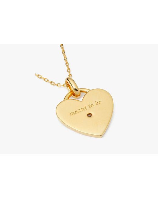Kate Spade White Kate Spade Fine Meant To Be Heart Pendant