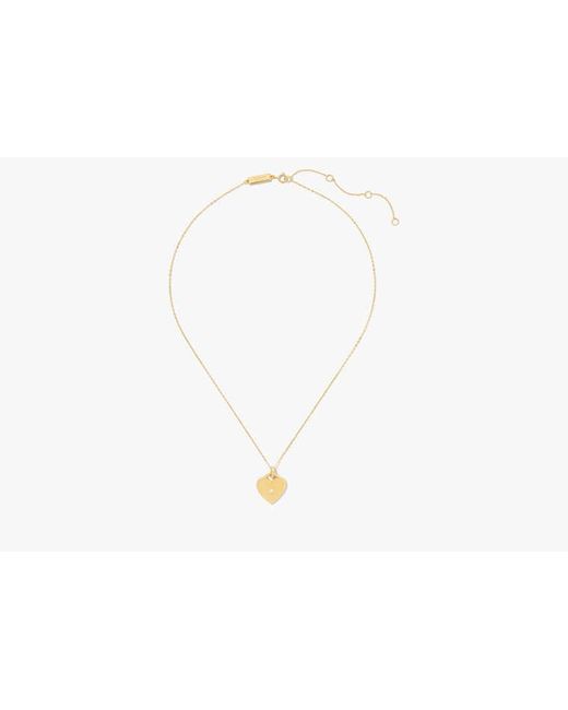 Kate Spade White Kate Spade Fine Meant To Be Heart Pendant