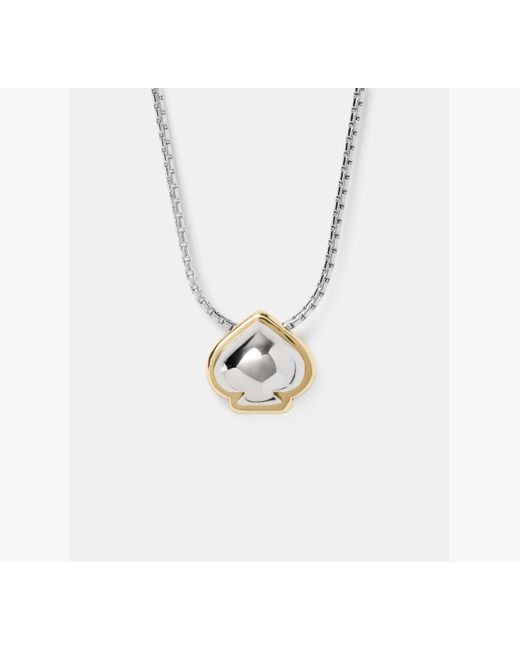 Kate Spade White Sculpted Spade Pendant