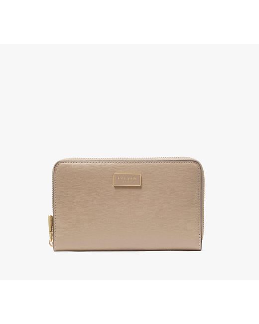 Kate Spade Natural Serena Medium Zip Around Wallet