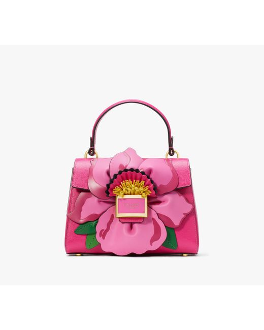 Kate Spade Pink Katy Tasche mit Griff und Blumenapplikation