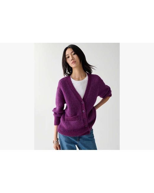 Kate Spade Purple Fuzzy Oversized Cardigan