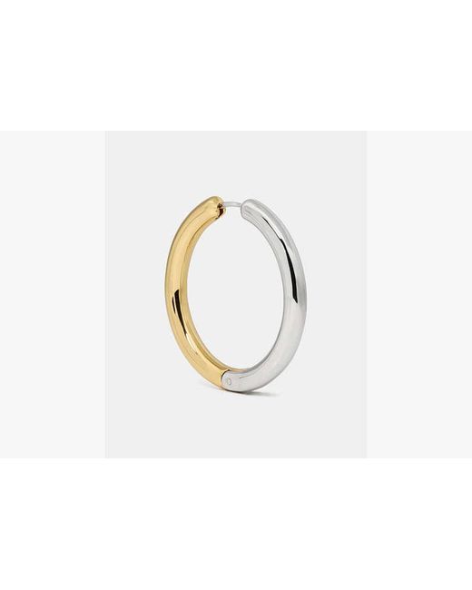 Kate Spade White Interlock Hoops