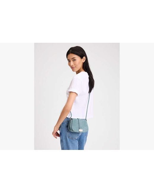 Kate Spade Blue Nouveau Mini Saddle Bag