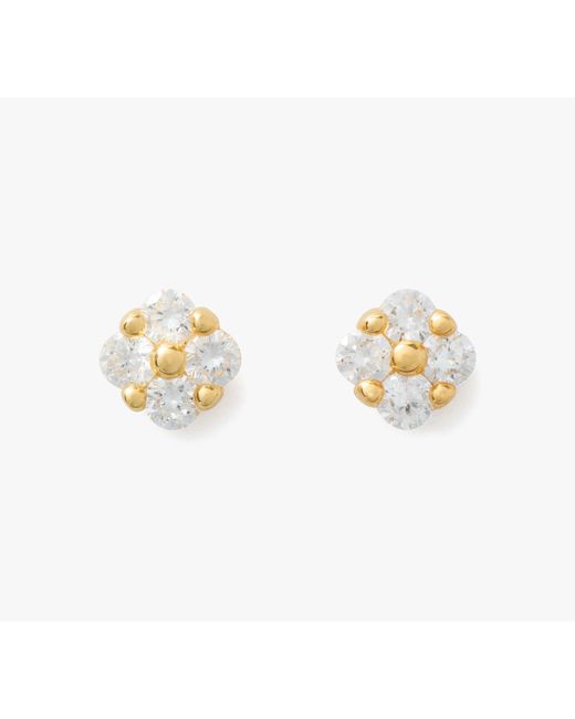 Kate Spade Metallic Kate Spade Fine Time To Shine Diamond Flower Studs