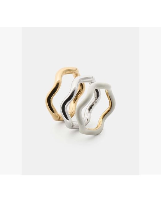 Kate Spade Metallic Wave Ring Set