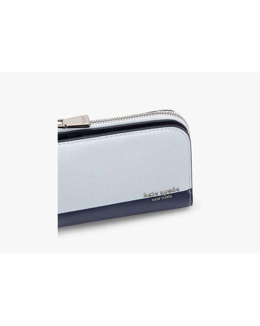 Kate Spade Blue Devin Colorblocked Small Compact Wallet