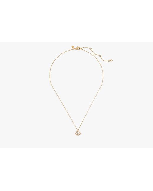 Kate Spade White Kate Spade Everyday Spade Enamel Block Mini Pendant