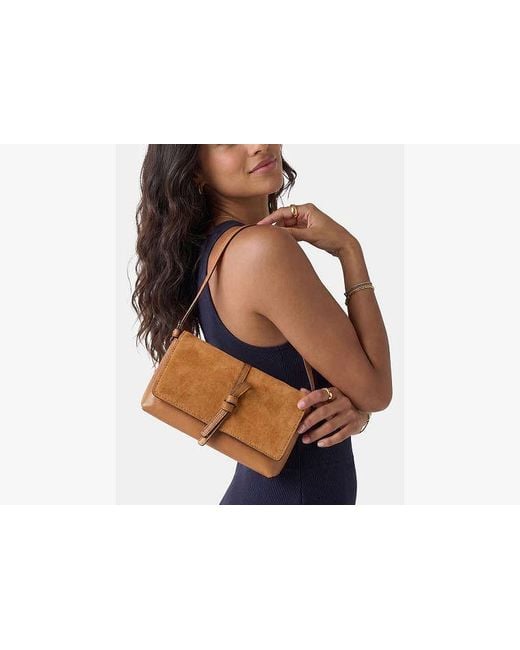 Kate Spade Brown Loop Suede Small Shoulder Bag
