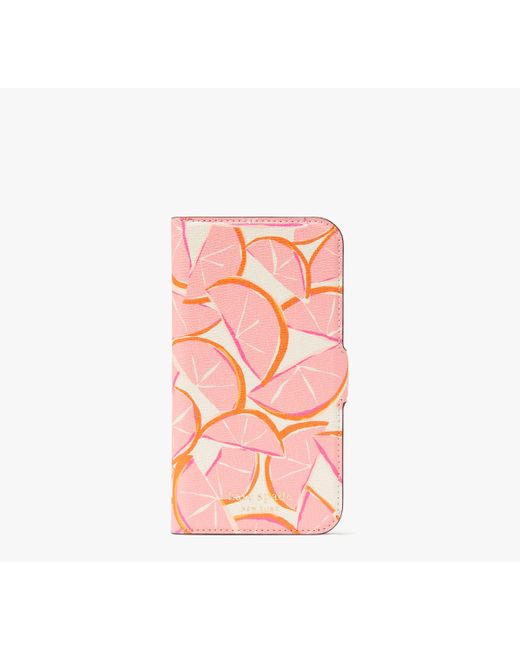 Kate Spade Pink Spencer Grapefruit Umschlaghülle Für Iphone 13 Pro