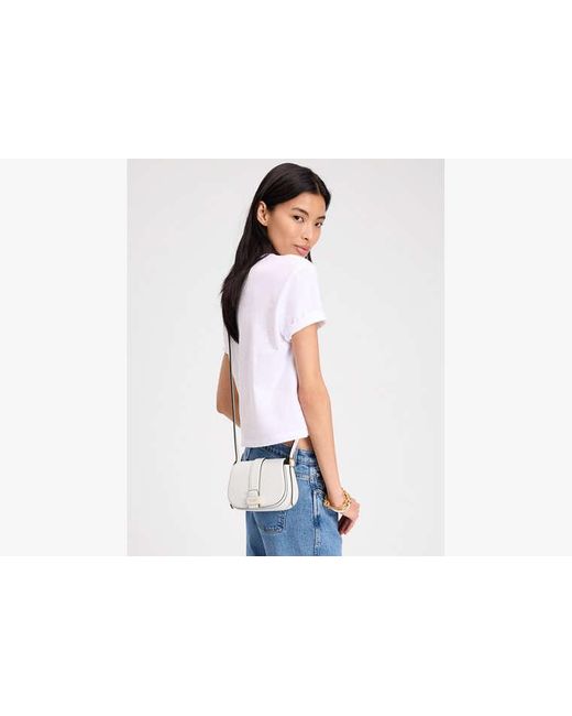 Kate Spade White Nouveau Mini Saddle Bag
