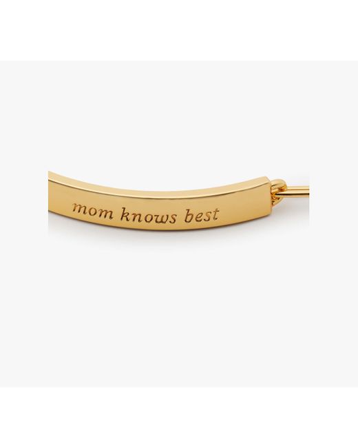 Kate Spade Metallic Mom Knows Best Idiom Id Bracelet