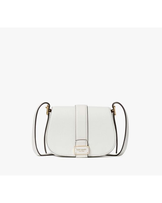 Kate Spade White Nouveau Mini Saddle Bag