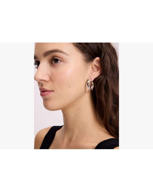 Kate Spade White Kate Spade Molten Hoops
