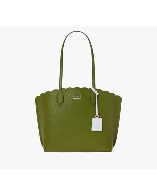 Kate Spade Green Suite Scalloped Tote