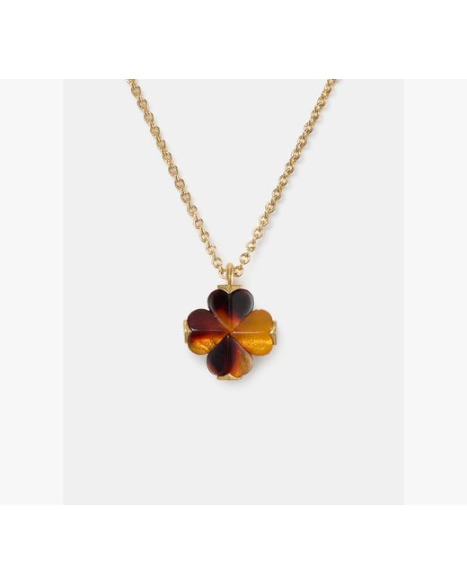 Kate Spade White Spade Flower Mini Pendant